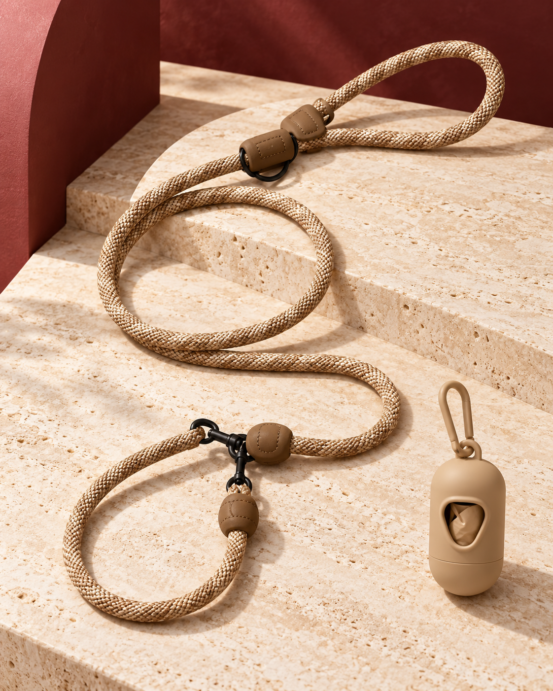 Coffee rope leash and bag dispenser product detail