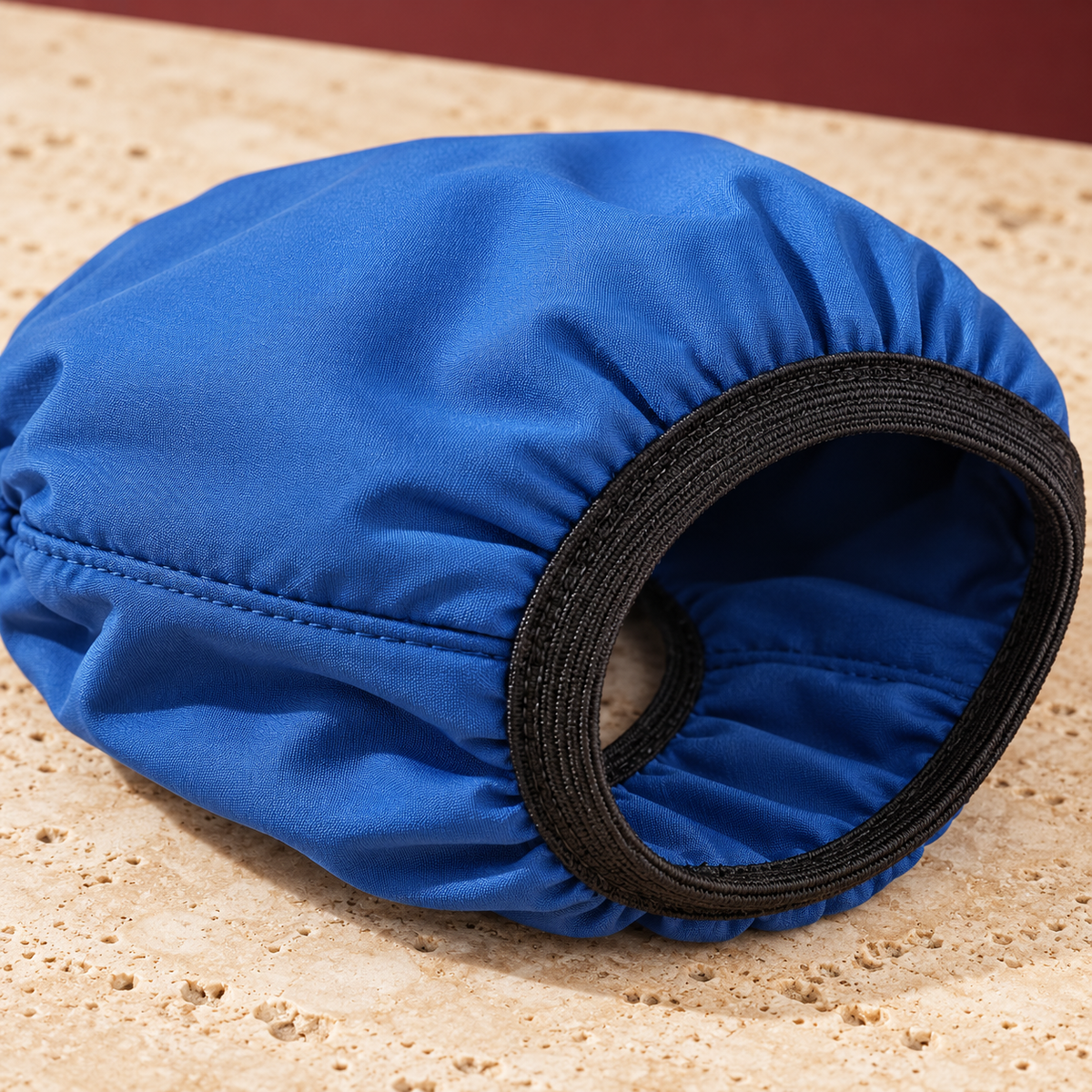Wash Time Dog Ear Cover in Blue — close-up detail