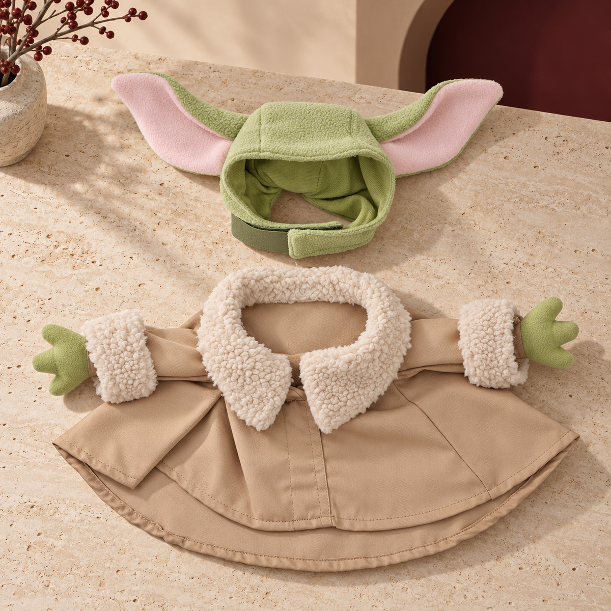 Green Alien Dog Costume in Green — product view