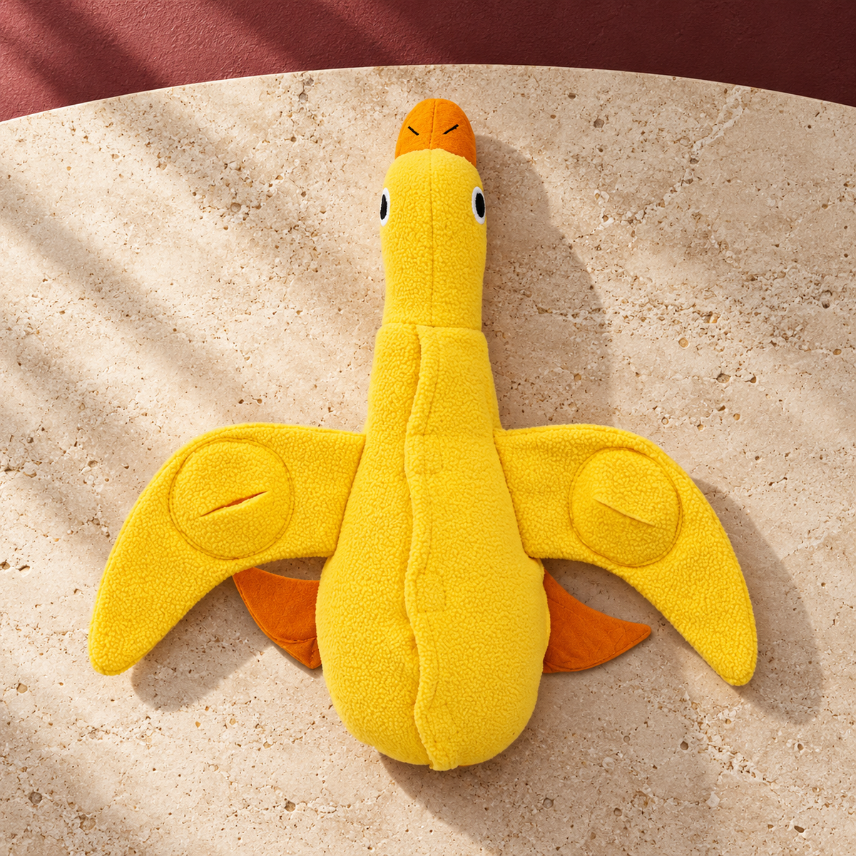 Yellow Duck Dog Play Toy in Yellow — product view