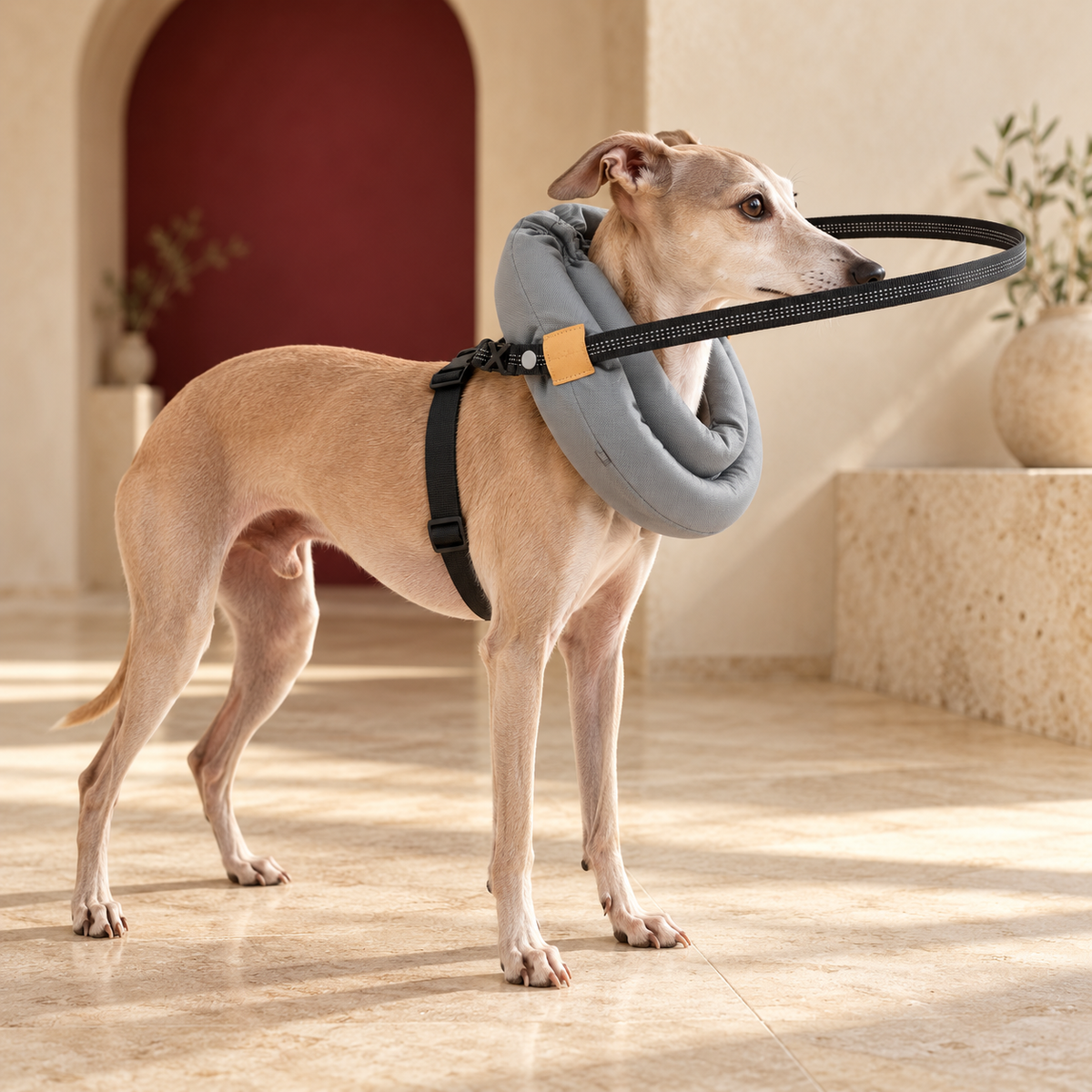 Italian Greyhound using gray dog guidance halo