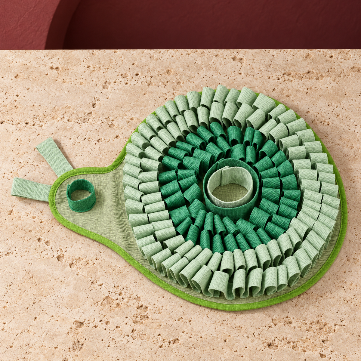 Snail Shape Dog Snuffle Mat in Green — product view