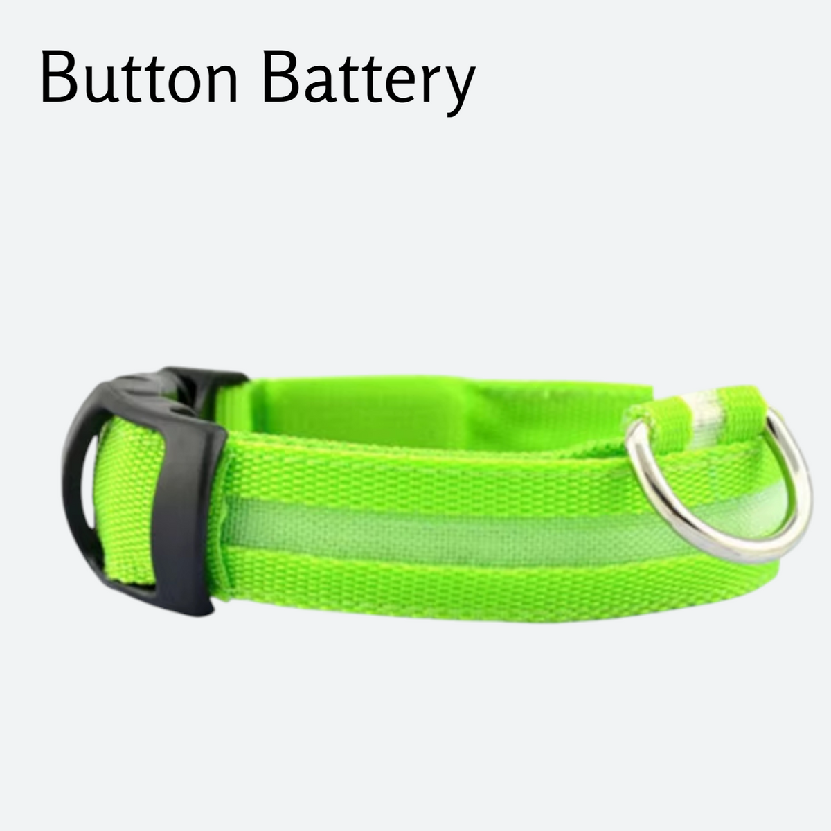 Adjustable LED glowing dog collar