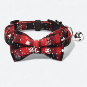 Snowflake holiday dog collar with bell