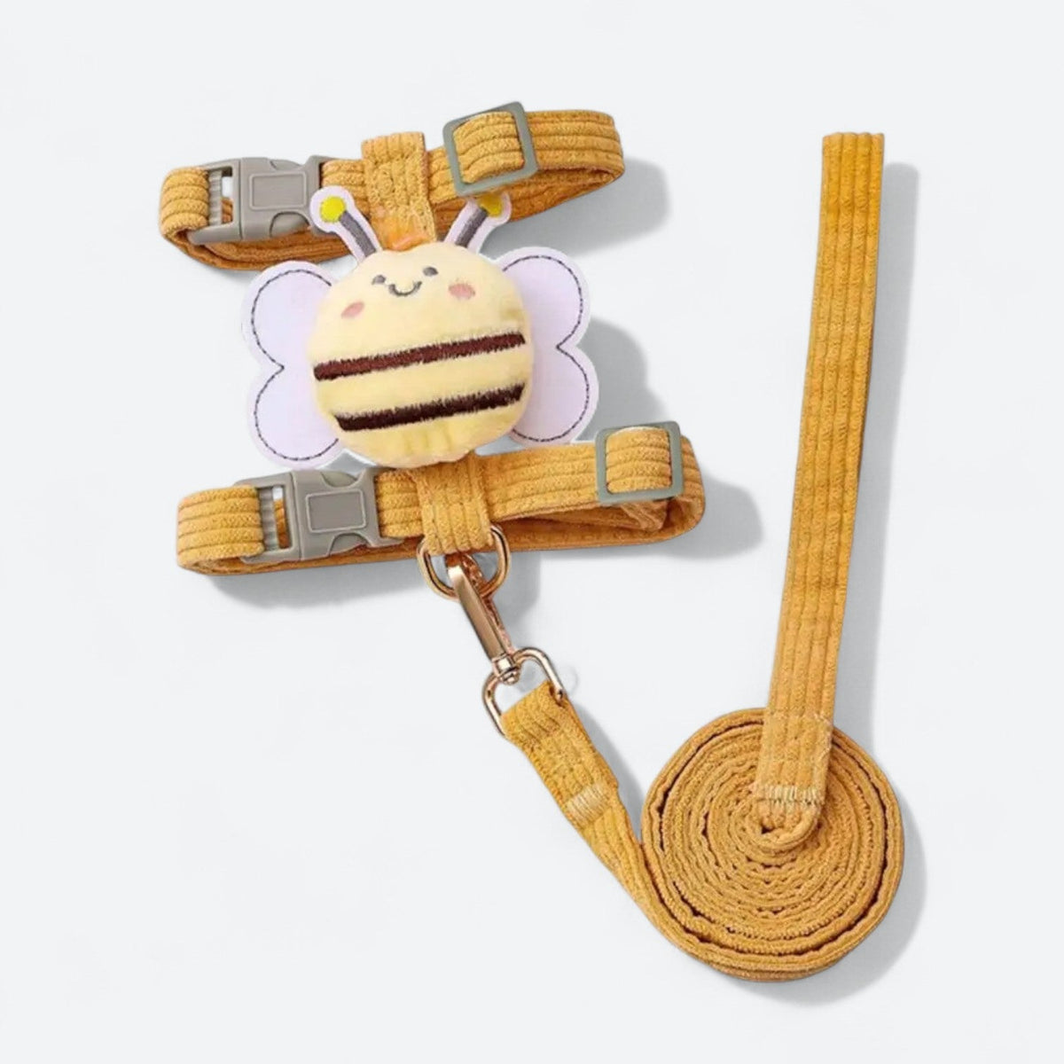 Cute bee dog harness and leash set