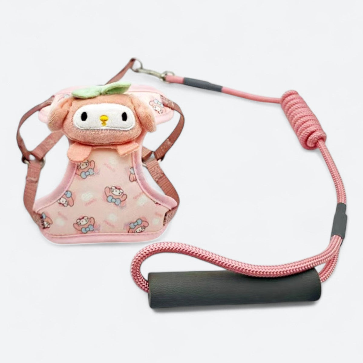Cute cartoon dog harness and leash set