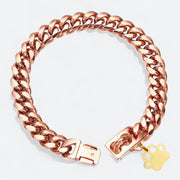 Cuban link chain dog collar necklace