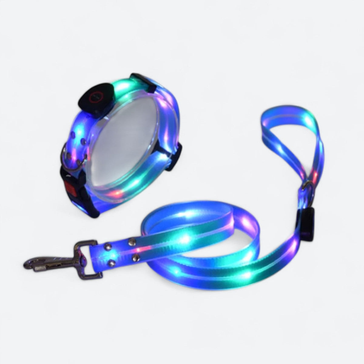 LED luminous dog collar and leash set