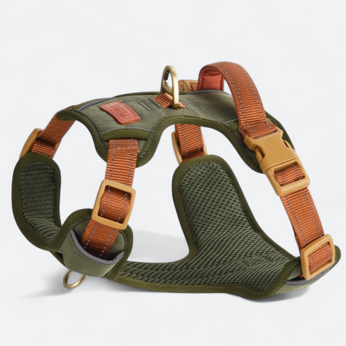 No-pull reflective dog harness