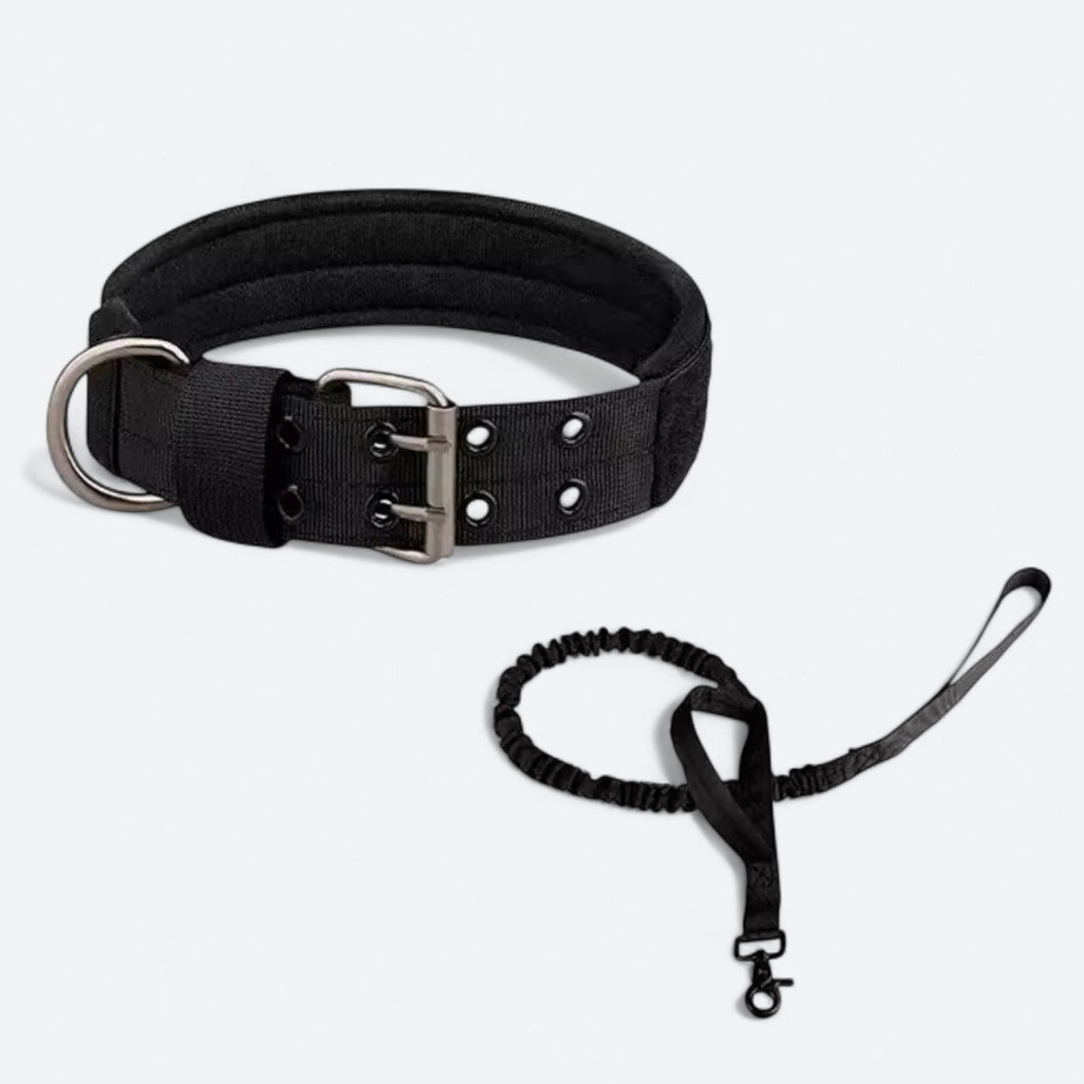Outdoor tactical dog collar and leash set