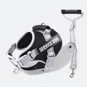 Reflective service dog harness and leash set