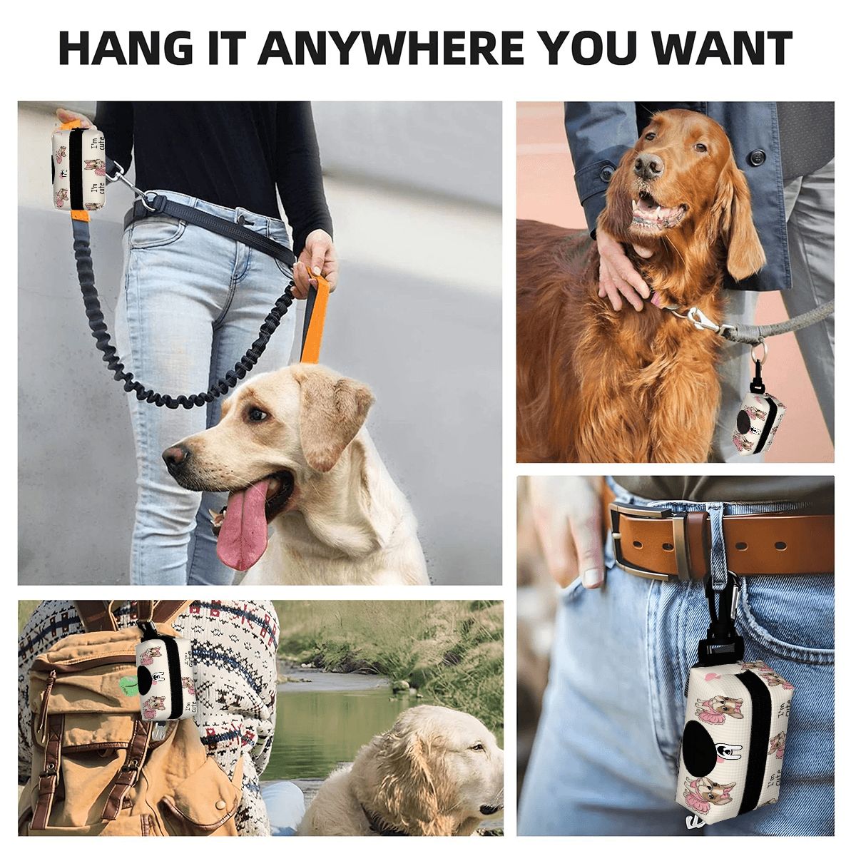 Rocky' Dog Poop Bag Holder Leash