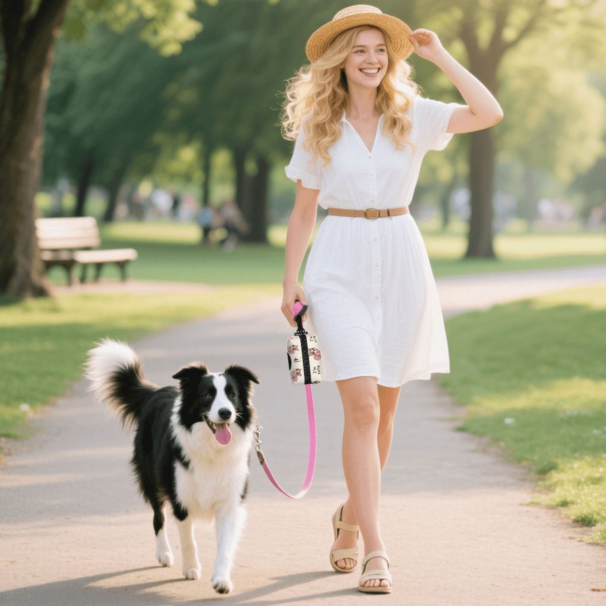 Rocky' Dog Poop Bag Holder with Leash
