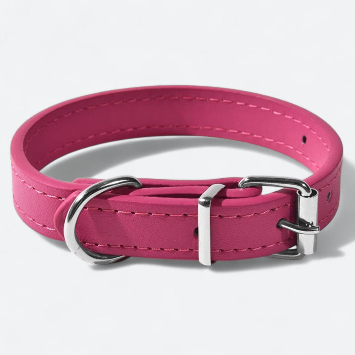 Soft microfiber leather dog collar