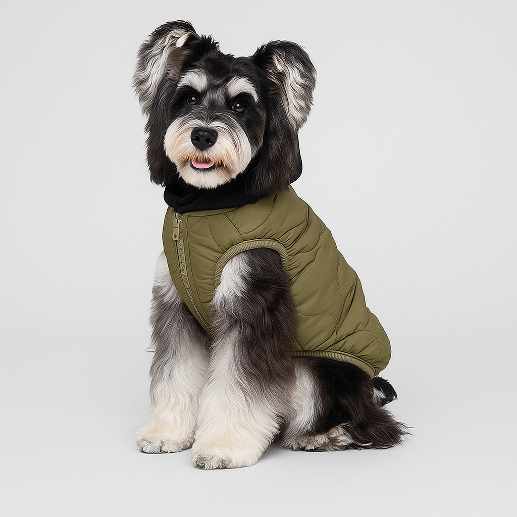 Spot Embossed Hooded Iggy Coat