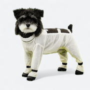 Dog wearing an ultra-light waterproof jumpsuit