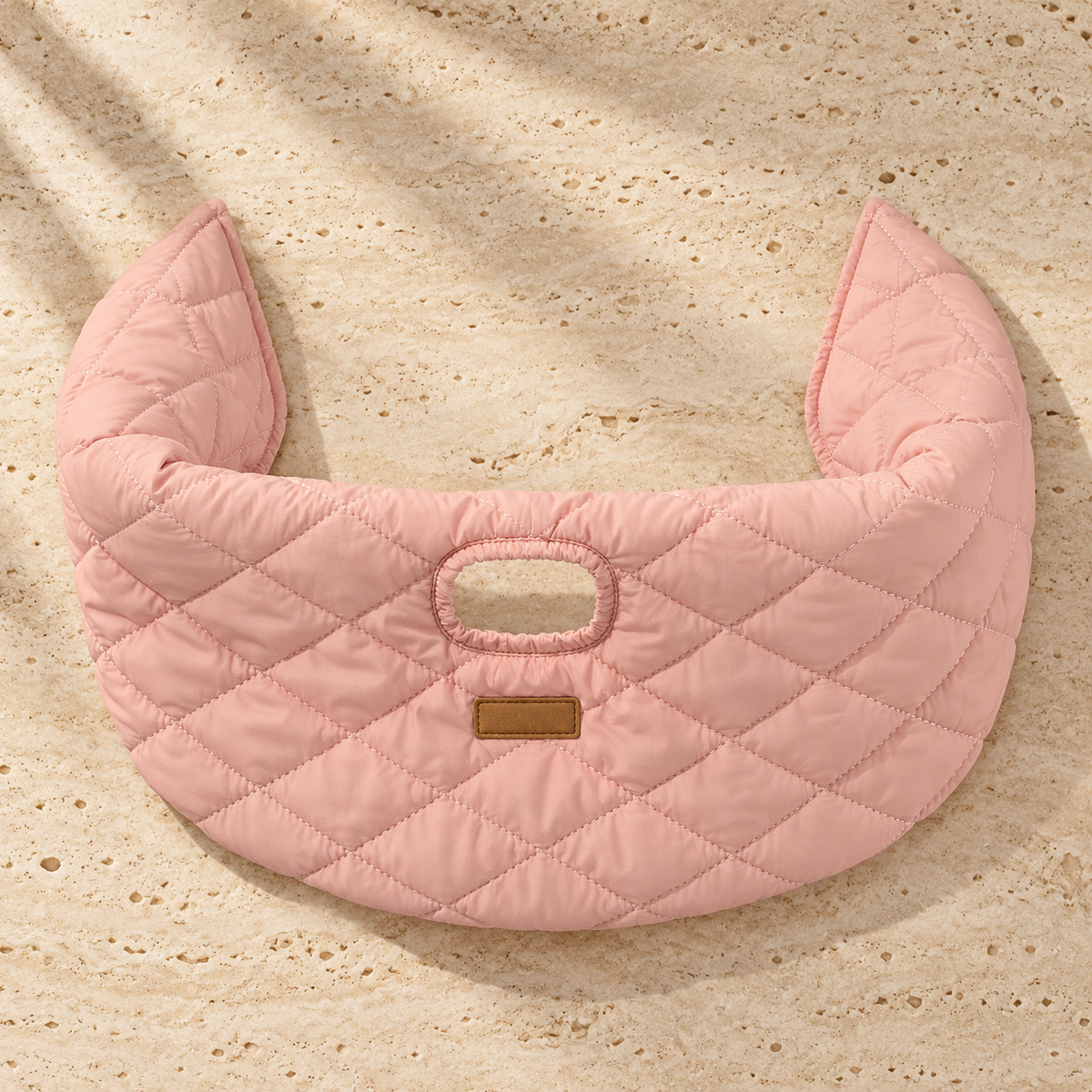 Quilted Dog Stroller Front Wrap — Pink product view