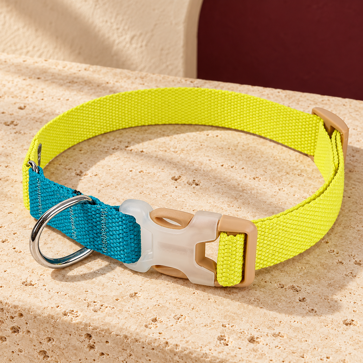Two Tone Dog Collar — Blue Yellow product view