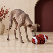Italian Greyhound using the folded football snuffle dog toy
