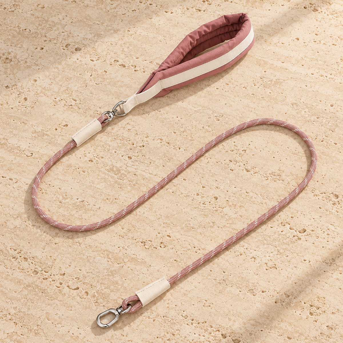 Padded Handle Dog Leash — Pink product view