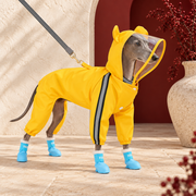 Iggy Raincoat with Hood – All-Weather Protection – Italian Greyhound in the Iggy Grey interior
