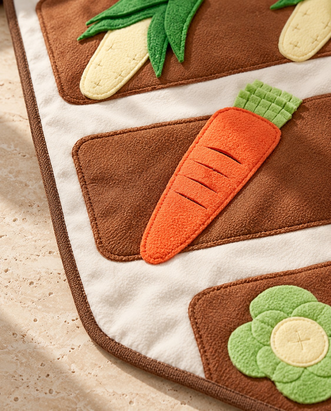 Vegetable Garden Snuffle Mat in Beige, product detail