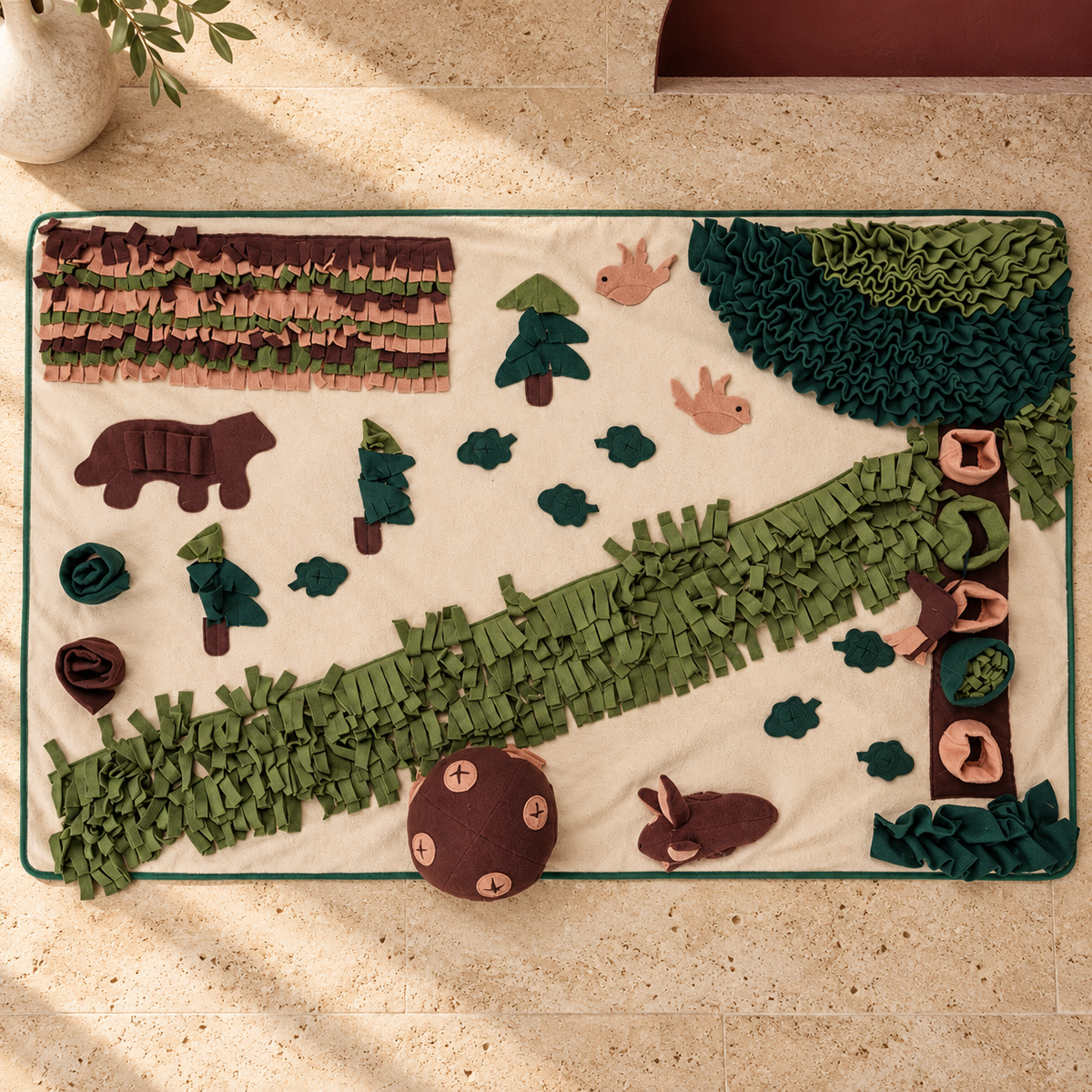 Forest Scene Dog Snuffle Mat — Forest detail
