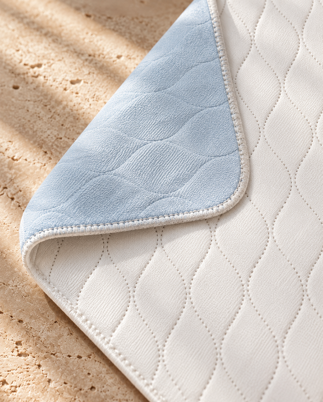 White Washable Dog Training Pad in White, product detail