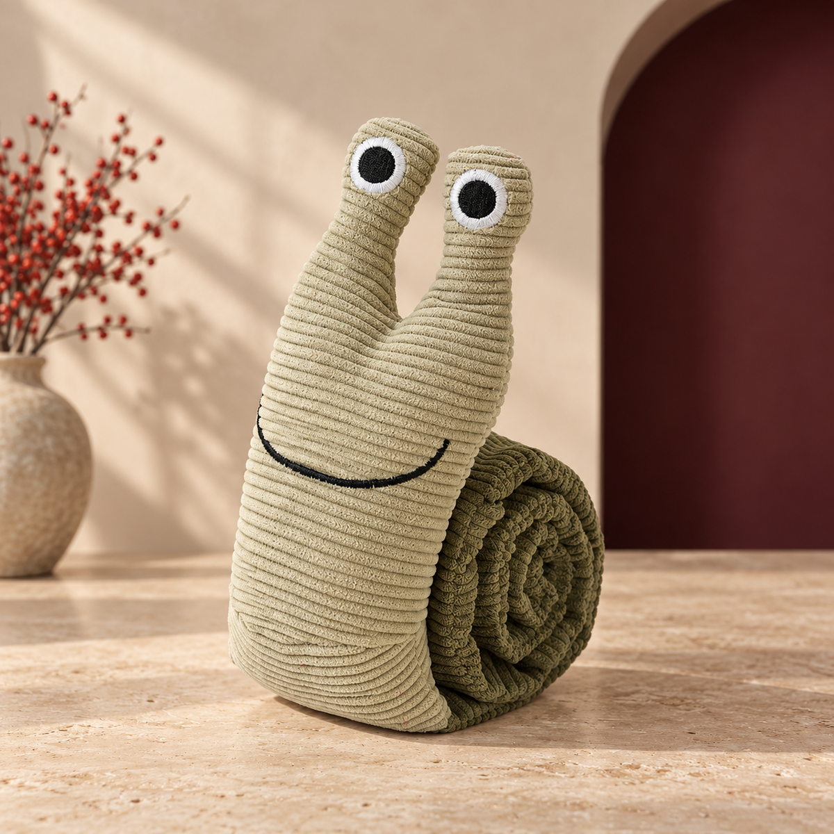 Roll Out Snail Snuffle Dog Toy in Green, product detail