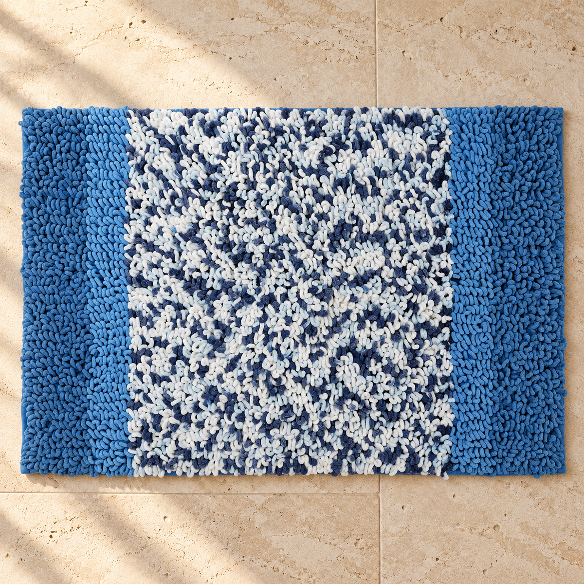 Blue Tufted Dog Snuffle Mat — Blue detail