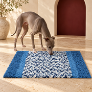 Italian Greyhound using Blue Tufted Dog Snuffle Mat — Blue hero