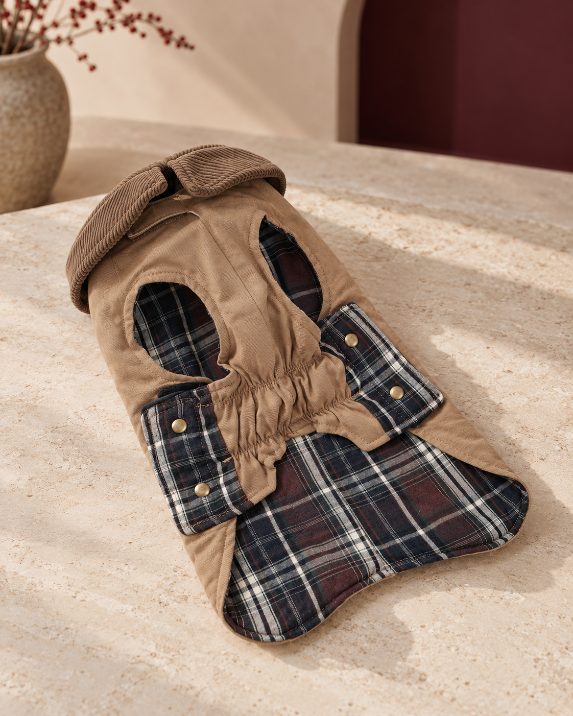 Country Barn Dog Jacket, Khaki, product-only view