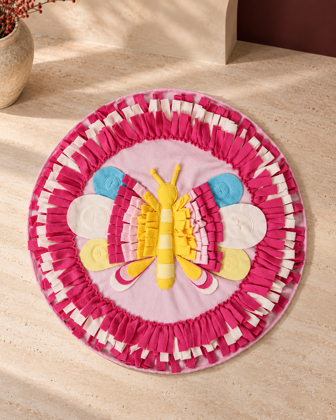 Garden Friends Snuffle Mat, Pink Butterfly, product-only view