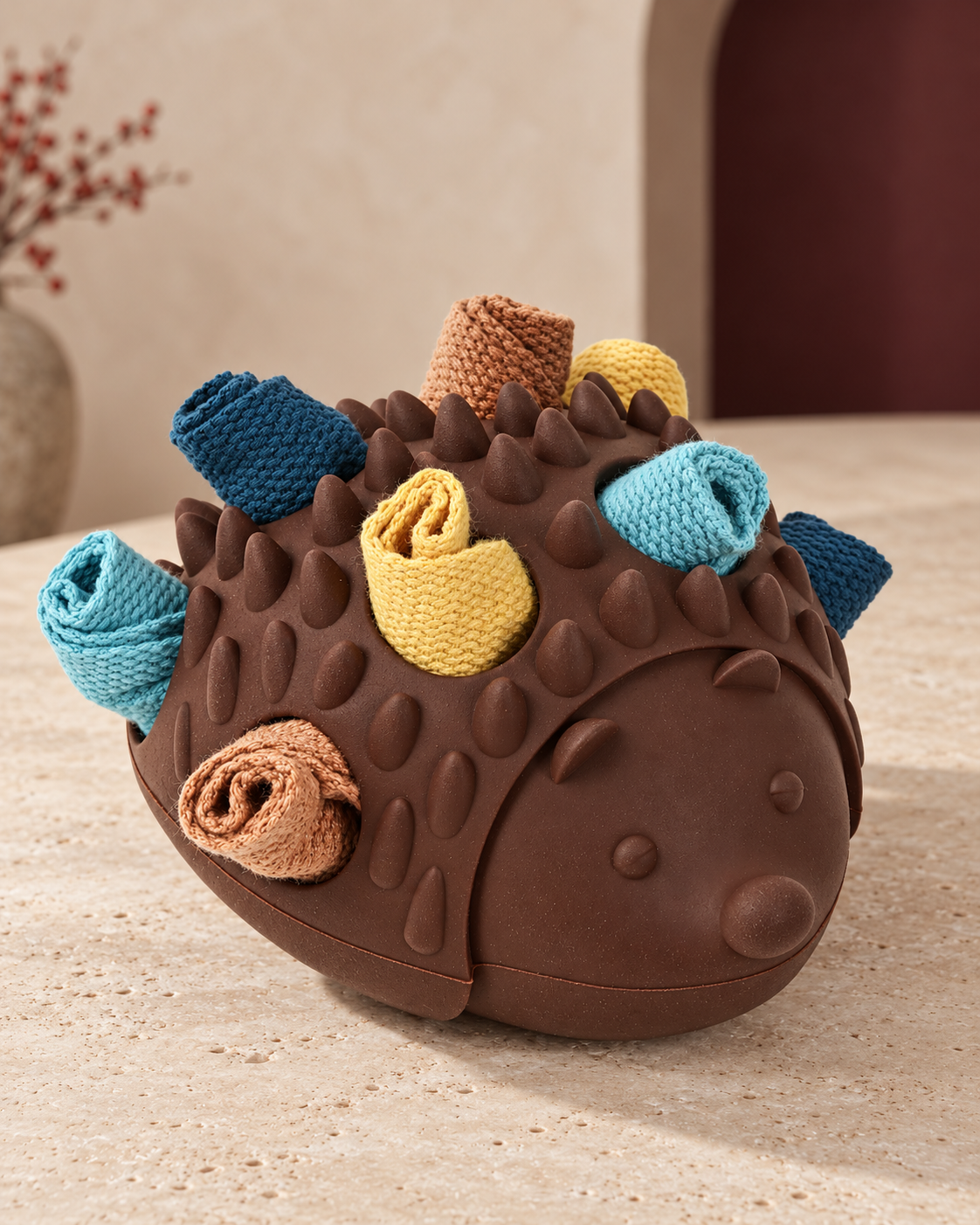 Hedgehog Snuffle Dog Toy product detail, Brown