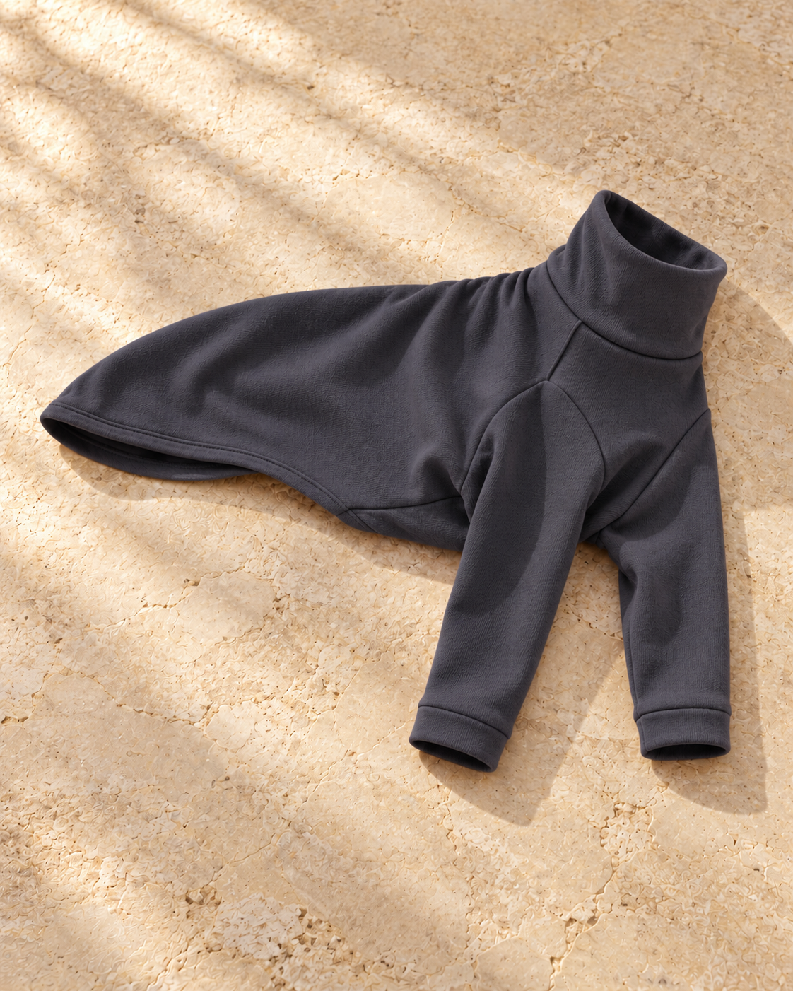 Everyday Iggy Turtleneck Base Layer in Dark Grey, garment detail