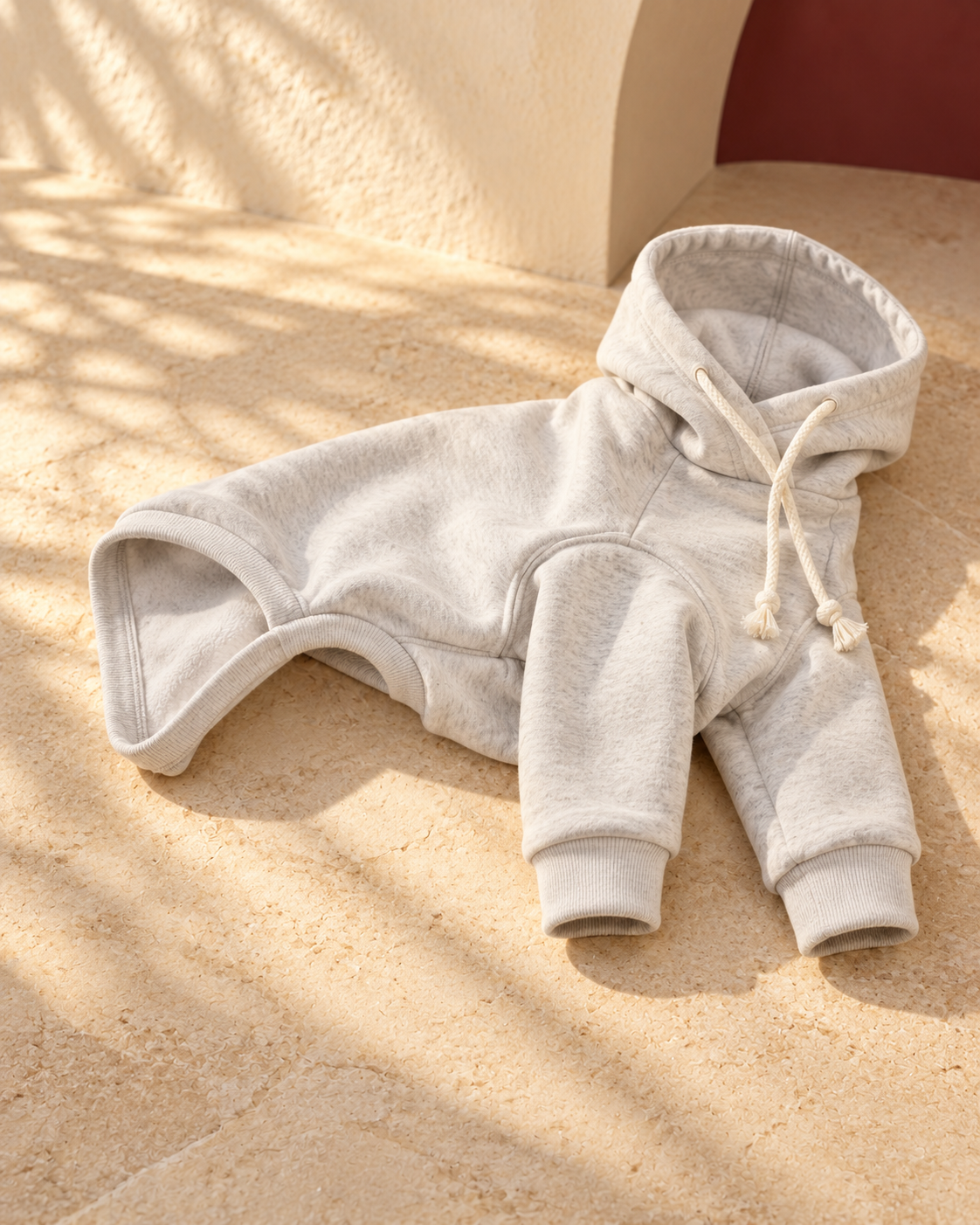 Everyday Iggy Pullover Hoodie in Light Grey, garment detail