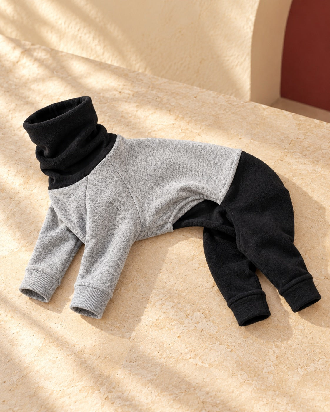 Black & Grey Four-Leg Iggy Suit, garment detail