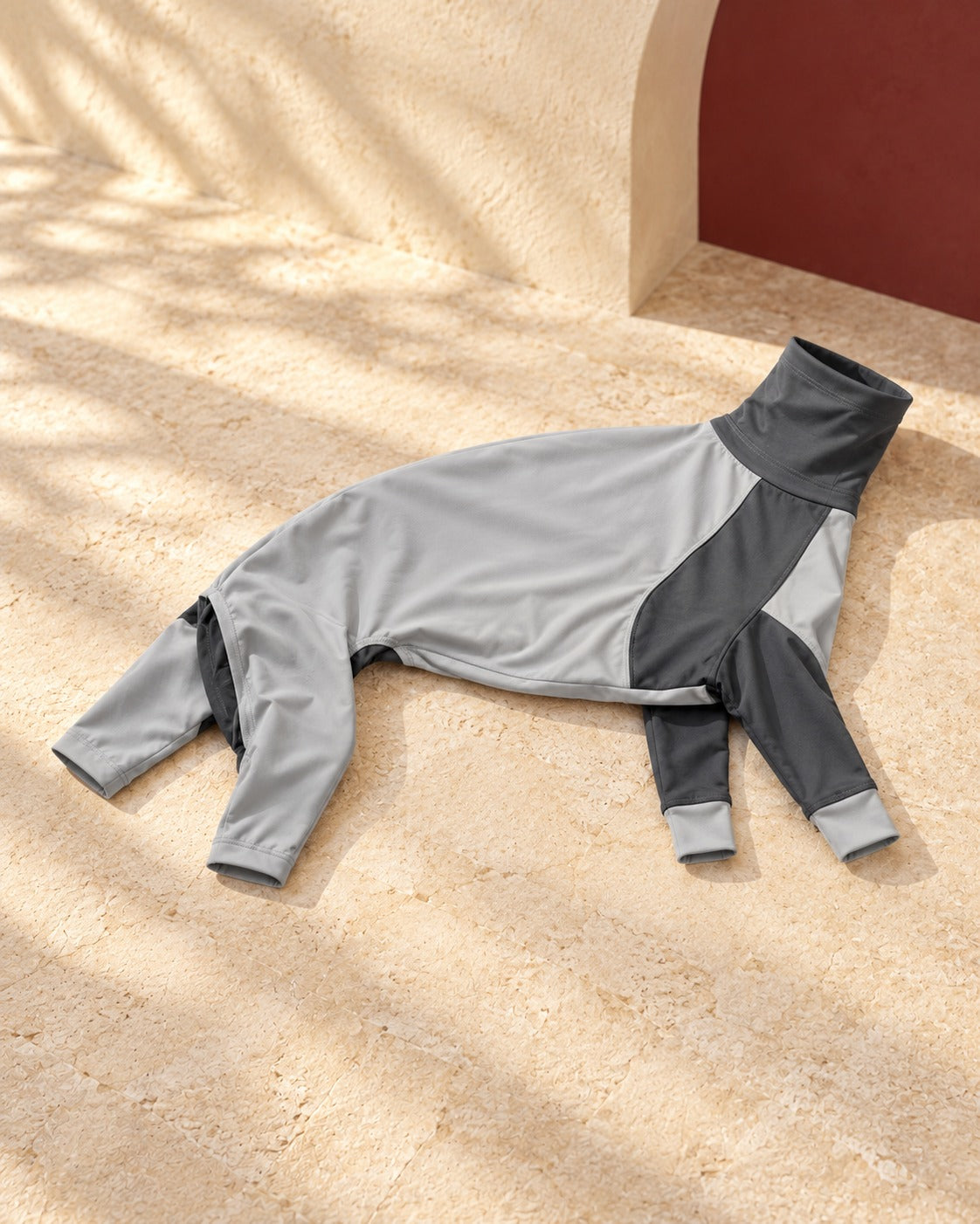 Lightweight Four-Leg Iggy Summer Suit in Light Grey, garment detail
