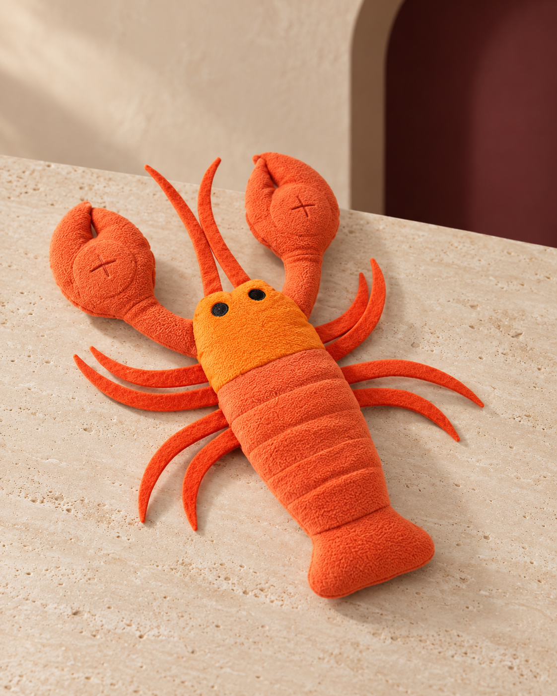 Lobster Snuffle Dog Toy, Orange, product-only view
