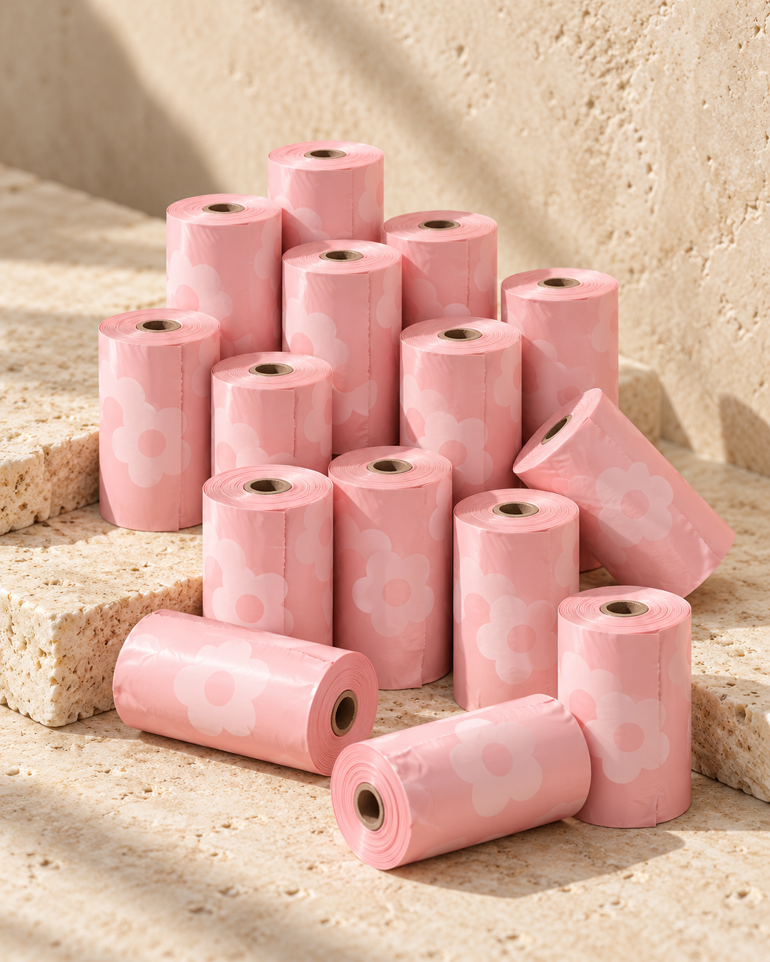 Flower dog waste-bag refill rolls