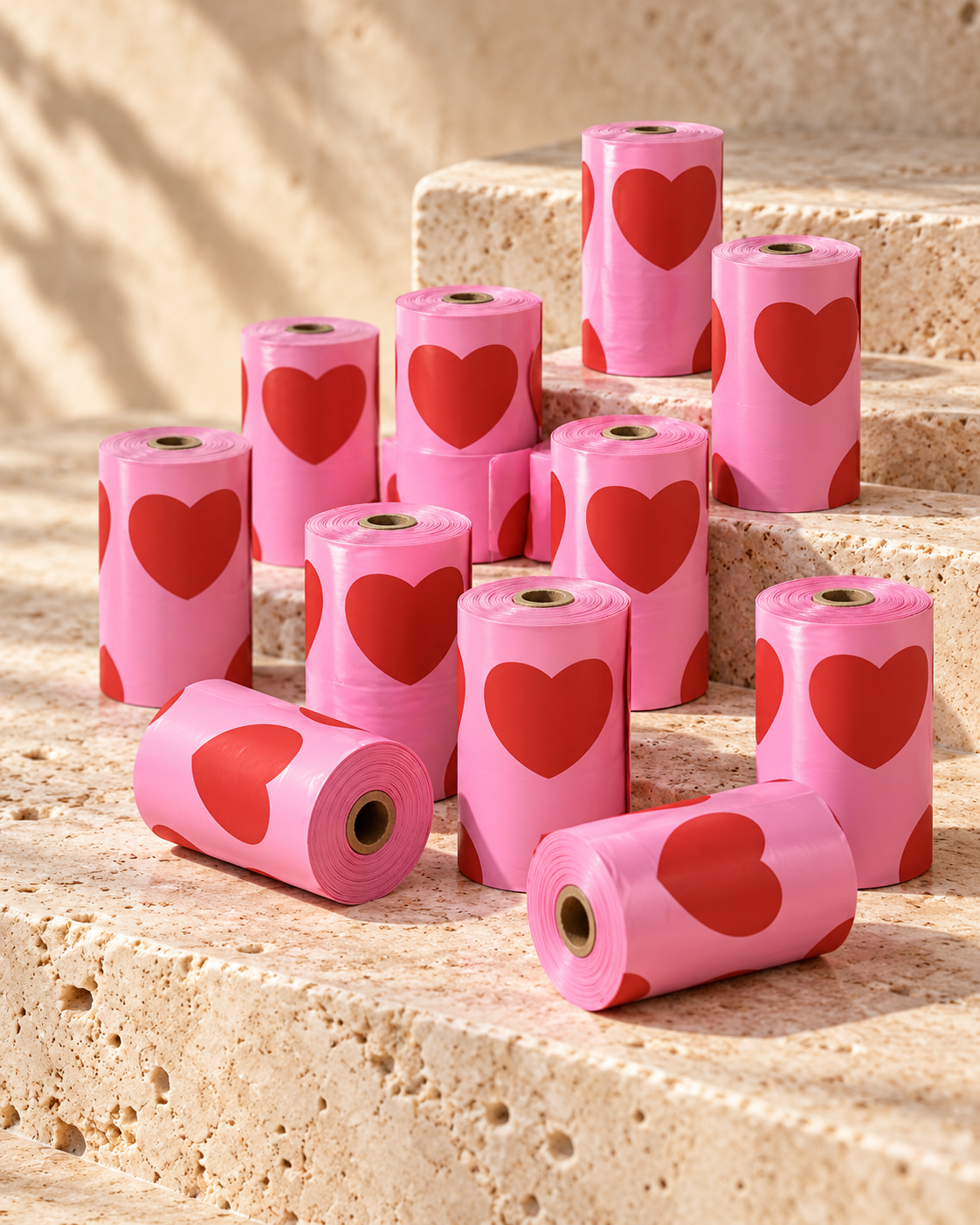Heartbeat dog waste-bag refill rolls