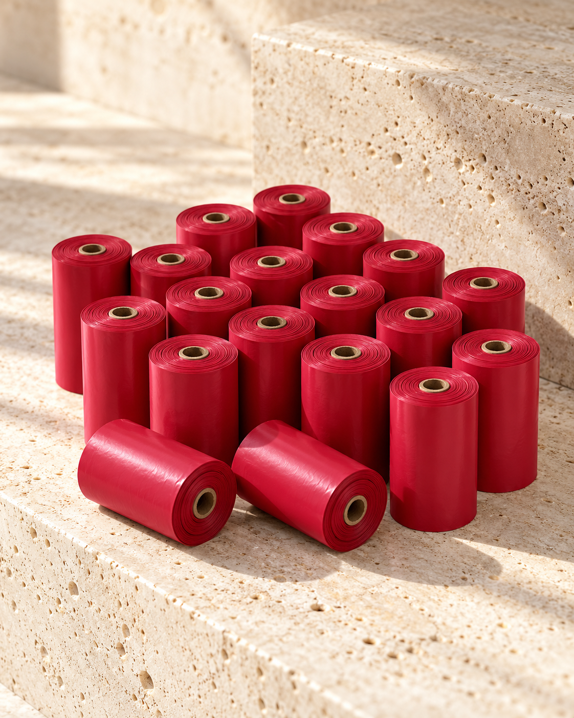 Track dog waste-bag refill rolls
