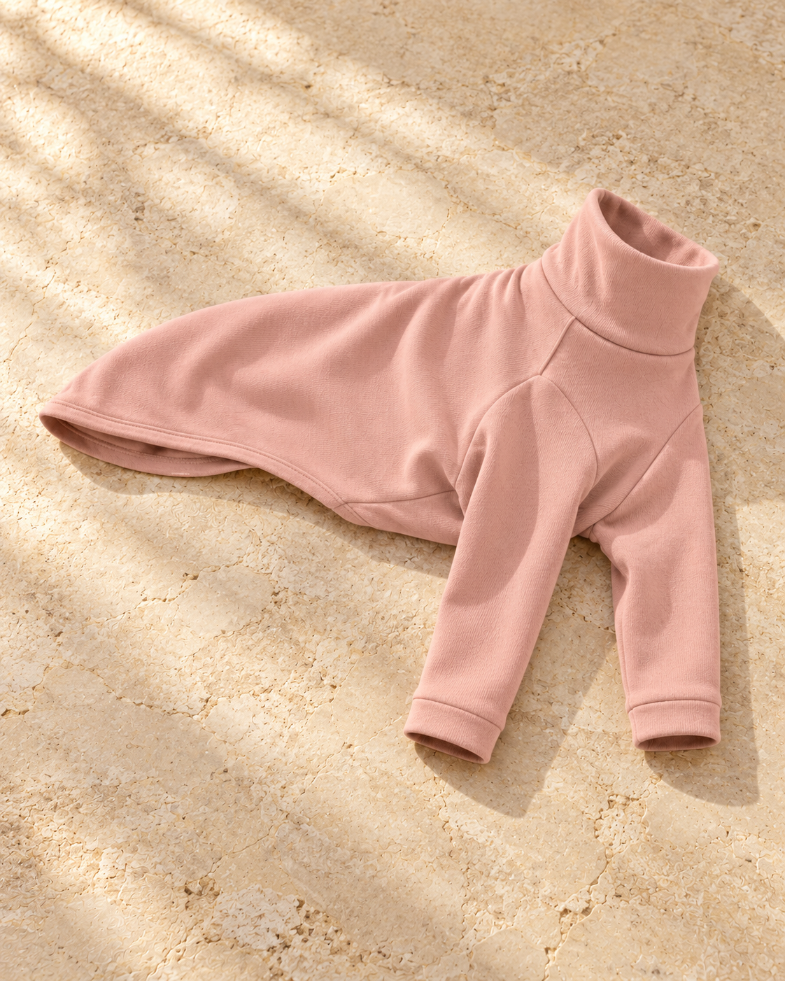 Everyday Iggy Turtleneck Base Layer in Pink, garment detail