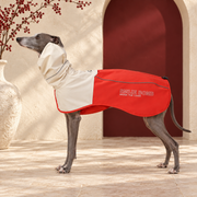 Hard Shell Split Iggy Raincoat – Italian Greyhound in the Iggy Grey interior