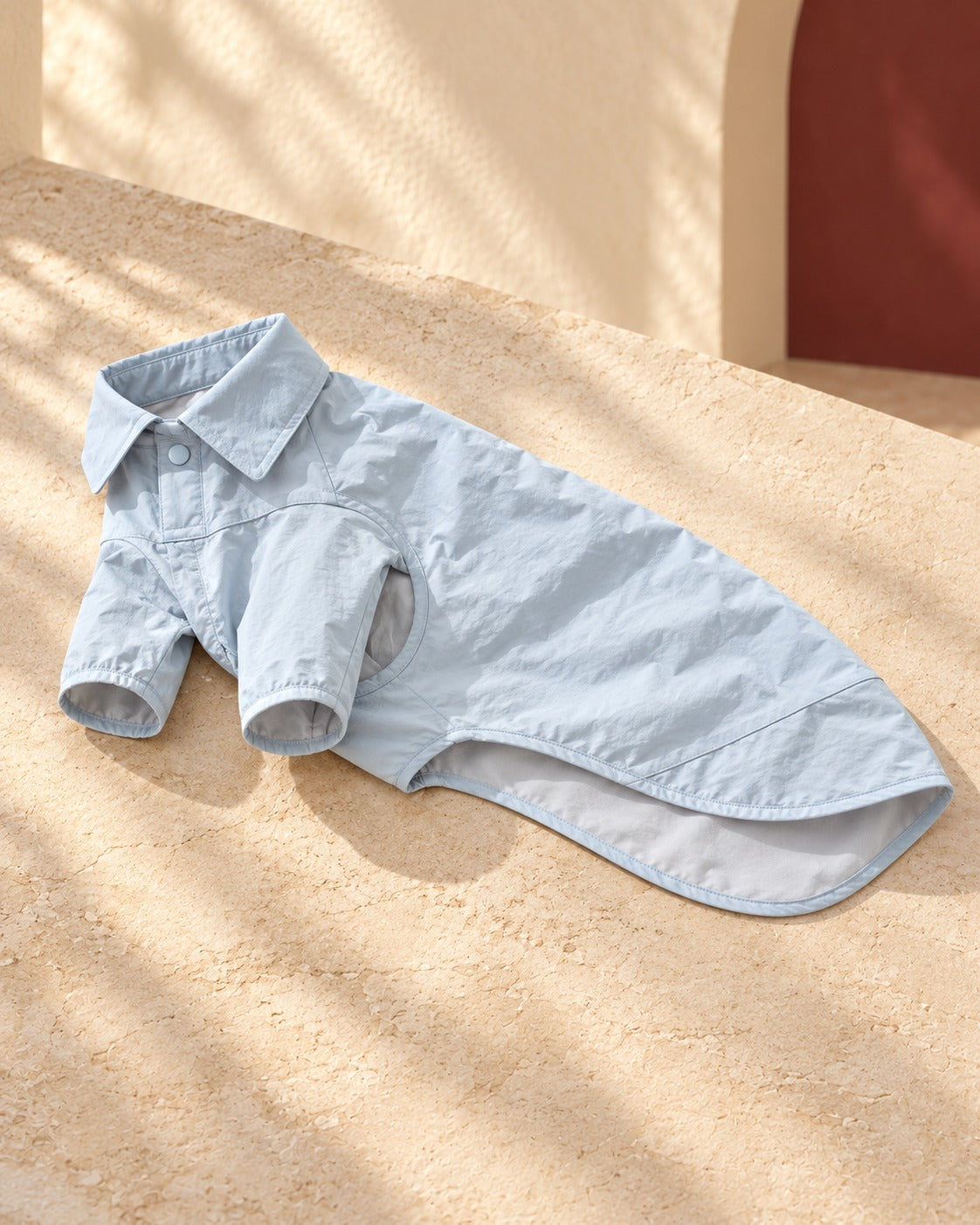 Lightweight Iggy Summer Shirt in Light Blue, garment detail