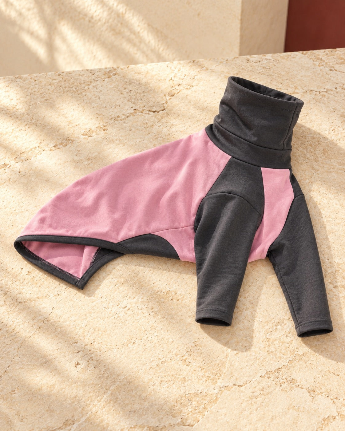 Pink & Charcoal Cotton Iggy Shirt, garment detail