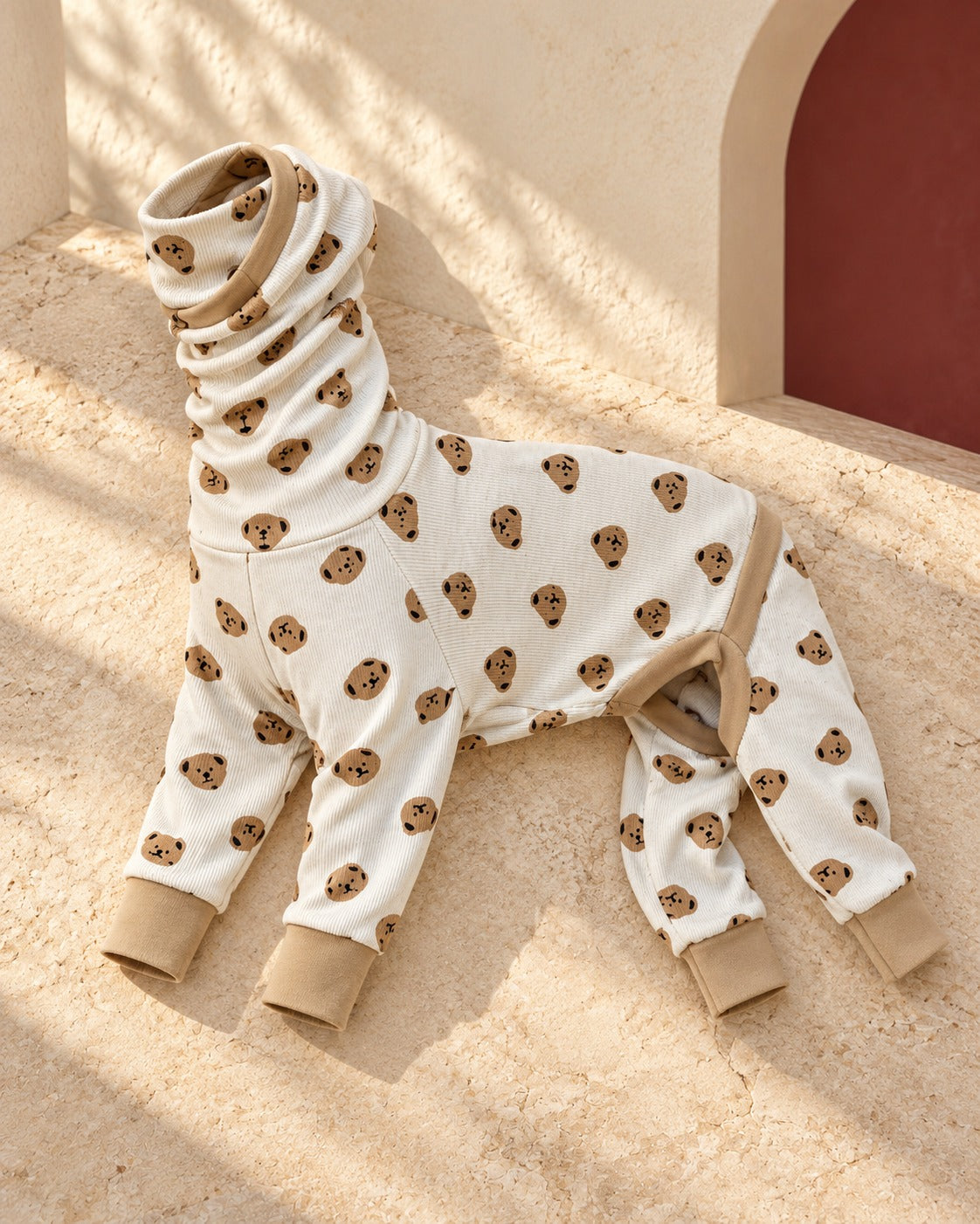 Printed Covered-Belly Iggy Onesie, garment detail