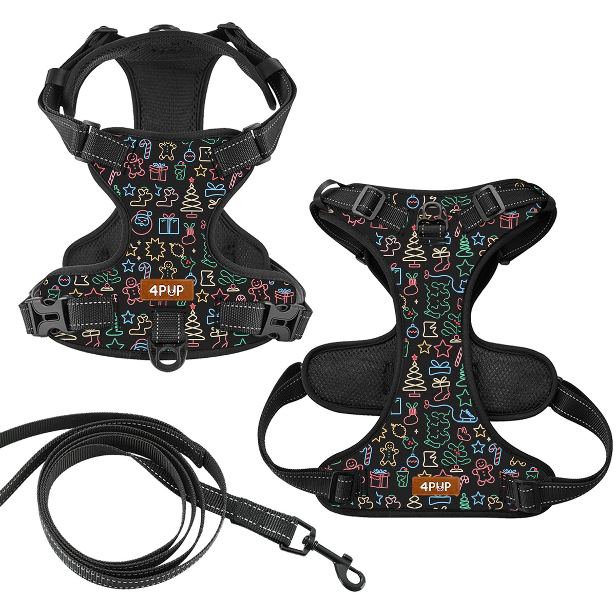 snoopy no pull dog harness leash set
