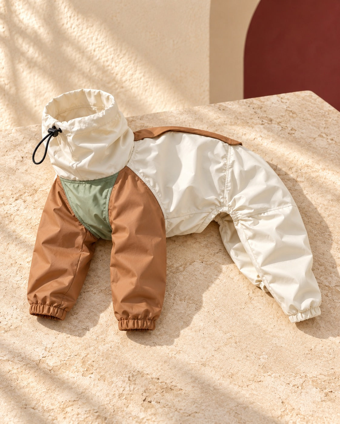 Two-Tone Four-Leg Iggy Outdoor Suit, garment detail